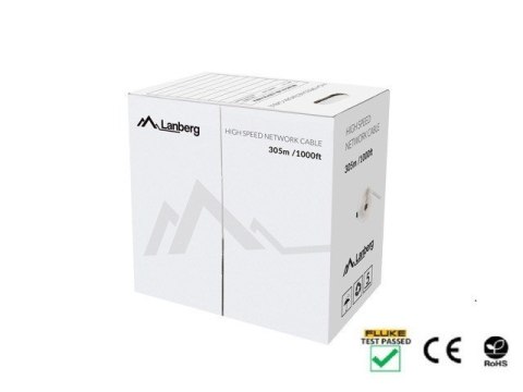 Kabel sieciowy Lanberg LCU5-12CU-0305-S Szary 305 m Cat5e U/UTP (UTP)