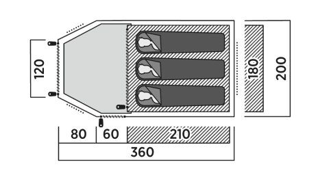 Namiot 3-osobowy Easy Camp Lomsdal 3