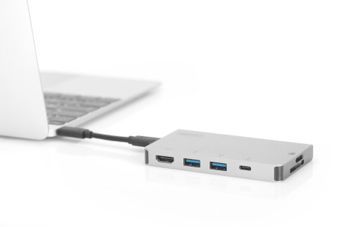 Digitus Wieloportowa podróżna stacja dokująca USB Type-C™, 6 portów
