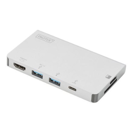 Digitus Wieloportowa podróżna stacja dokująca USB Type-C™, 6 portów