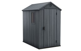 Domek narzędziowy ogrodowy KETER DARWIN 249350 4x6 grafitowy 125,8x184,5x205cm