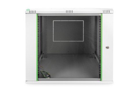 Digitus Szafa sieciowa wisząca DYNAmic 19" 12U rack 600x600, drzwi szyba, szary, niedzielona, złożona, 60kg