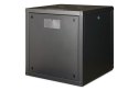 Digitus Szafa sieciowa wisząca Unique 19" 12U rack 600x600, drzwi szyba, czarny, niedzielona, złożona, 100kg