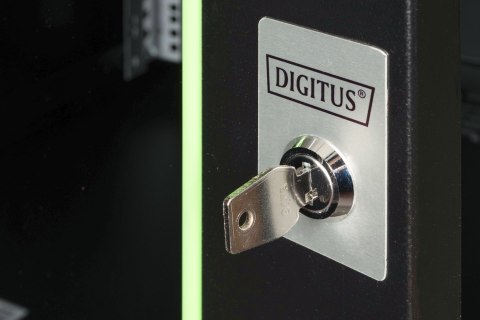 Digitus Szafa sieciowa wisząca Unique 19" 12U rack 600x600, drzwi szyba, czarny, niedzielona, złożona, 100kg