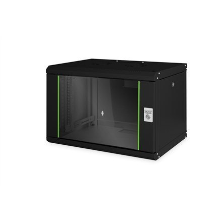 Digitus Szafa sieciowa wisząca Unique 19" 7U rack 600x450, drzwi szyba, czarny, niedzielona, złożona, 100kg