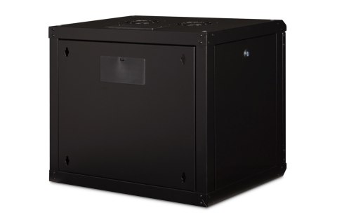Digitus Szafa sieciowa wisząca Unique 19" 9U rack 600x450, drzwi szyba, czarny, niedzielona, złożona, 100kg