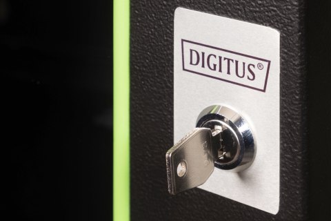 Digitus Szafa sieciowa wisząca Unique 19" 9U rack 600x450, drzwi szyba, czarny, niedzielona, złożona, 100kg