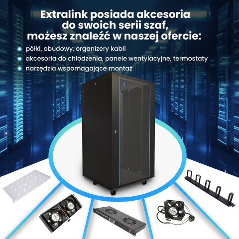 Extralink EXTRALINK SZAFA RACK STOJĄCA 27U 800X800 CZARNA