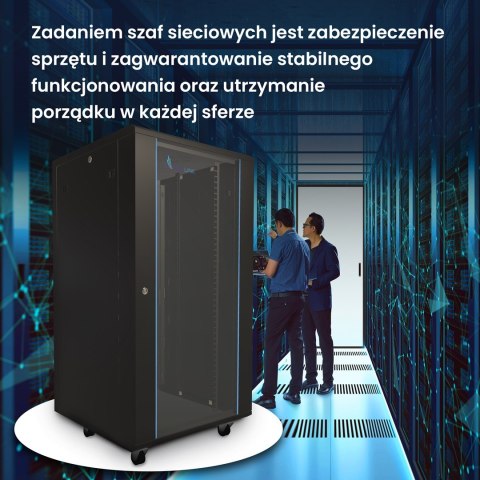 Extralink Extralink 27U 600x600 Czarna | Szafa rack | stojąca