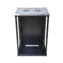 Extralink Szafa rack 18U 600x450 Czarna montowana na ścianie