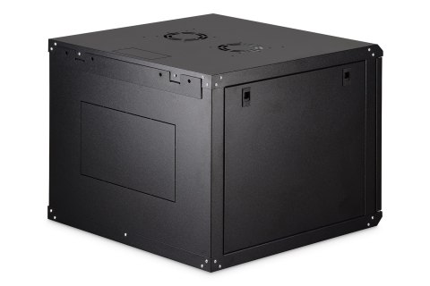 Szafa sieciowa wisząca DYNAmic 19" 9U rack 600x600, drzwi szyba, czarny, niedzielona, złożona, 60kg