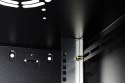 Szafa sieciowa wisząca DYNAmic 19" 9U rack 600x600, drzwi szyba, czarny, niedzielona, złożona, 60kg