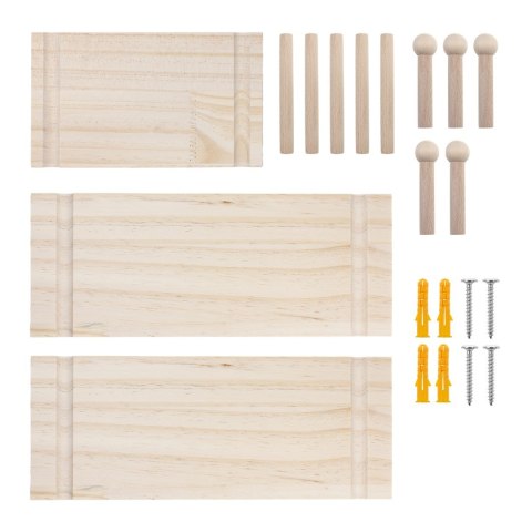 MACLEAN DREWNIANA TABLICA ORGANIZER, KOLOR JASNE DREWNO, 40X60 CM, MAX. 20 KG MC-130 WD