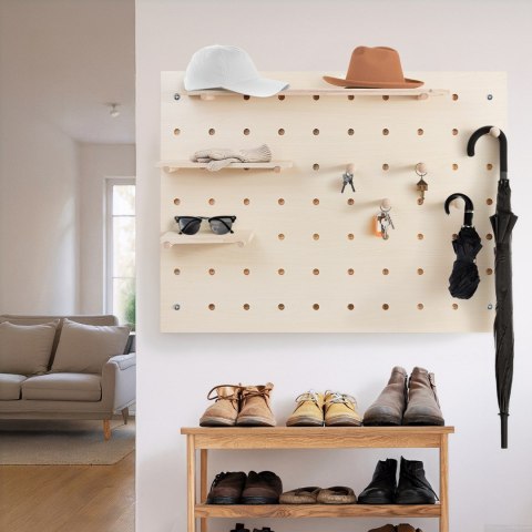 MACLEAN DREWNIANA TABLICA ORGANIZER, KOLOR JASNE DREWNO, 60X80 CM, MAX. 20 KG MC-131 WD