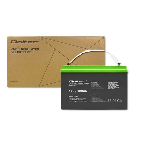 Qoltec Akumulator żelowy | 12V | 100Ah | GEL | 29.3kg