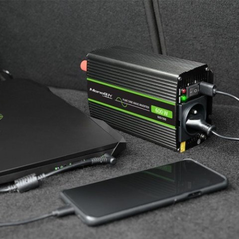 Qoltec Monolith adapter zasilający/ inwentor Automatyczna 600 W