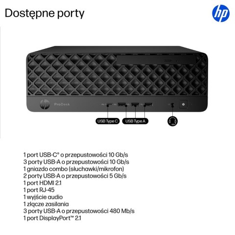 HP ProDesk 4 SFF G1i Desktop AI PC Core 5 225 16GB DDR5 5600 SSD512 Arc Graphics 130T W11Pro 3YOnSite