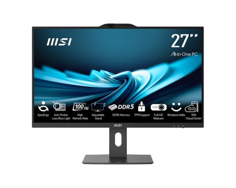 MSI AIO PRO AP272P 14M-867XEU i5-14400 27" IPS LED FHD Non-Touch Anti-Glare 16GB SSD512GB M.2 AX211 WiFi 6E NoOS Black
