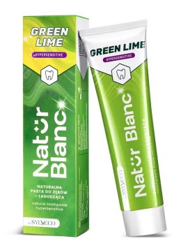 NATUR BLANC Pasta do zębów bez fluoru GREEN LIME łagodząca nadwrażliwość 100ml SYLVECO