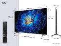 Telewizor TCL 55C61KS QD-Mini LED 55'' 4K Ultra HD Google TV Dolby Atmos DVB-T2 Czarny