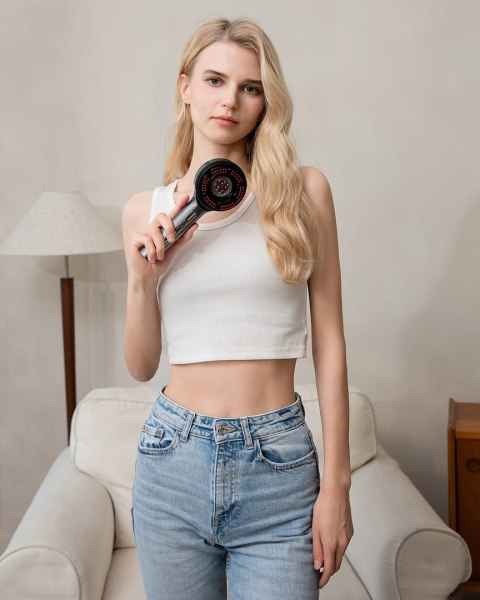 MEDIA-TECH ELEKTRYCZNA SZCZOTKA MASUJĄCA DO WŁOSÓW I SKÓRY GŁOWY HAIRBRUSH MASSAGER MT6537