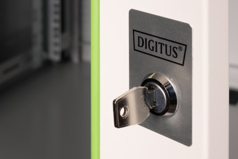 Szafa sieciowa wisząca Unique 19" 12U rack 600x600, drzwi szyba, szary, niedzielona, złożona, 100kg