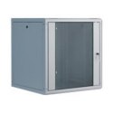 Szafa sieciowa wisząca Unique 19" 12U rack 600x600, drzwi szyba, szary, niedzielona, złożona, 100kg