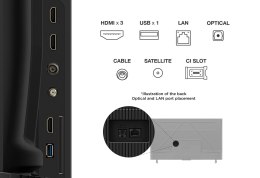 Telewizor TCL LED 4K, 50V6C, 50, Smart TV, Telewizja Google TV, UHD, Czarny
