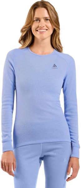 Bielizna termoaktywna z długim rękawem Odlo BL TOP crew neck s/s ACTIVE WARM roz. M Niebieska