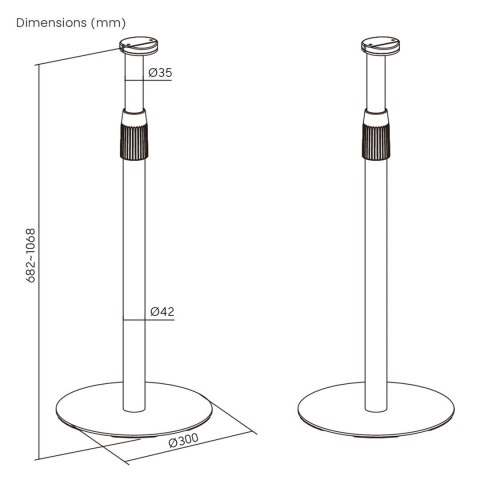 MACLEAN UCHWYT PODŁOGOWY NA GŁOŚNIK SONOS, SONOS ERA 100 & 300 MC-496