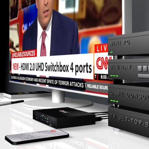 CLUB3D HDMI 2.0 UHD SwitchBox 4 Ports