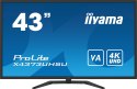 Iiyama ProLite X4373UHSU-B1 monitor komputerowy 108 cm (42.5") 3840 x 2160 px 4K Ultra HD Czarny