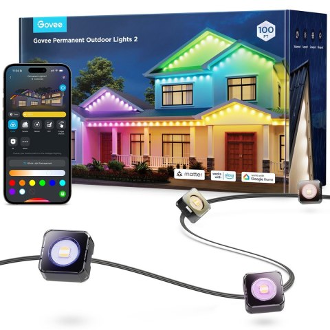 Oświetlenie LED Govee H705E Permament Outdoor Lights 2 30m, RGBICW, Wi-Fi, Bluetooth, IP67