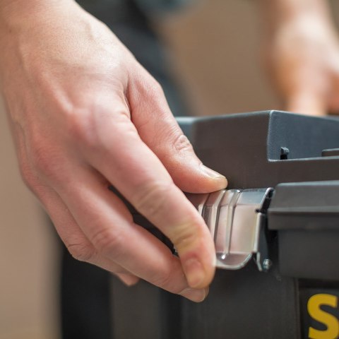 Stanley Essential Twarda kaseta na narzędzie Plastik Szary, Żółty