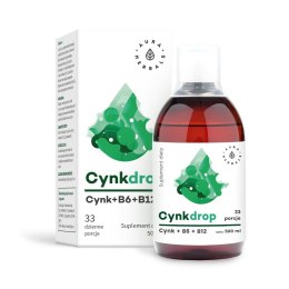 AURA HERBALS CynkDrop w płynie 500ml - Cynk + B6 + B12