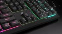 Klawiatura do gier Corsair Gaming K55 Core RGB, pełnowymiarowa (100%), gumowa kopułka - szara, ISO (DE)