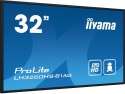 Iiyama LH3260HS-B1AG signage display Cyfrowa tablica A 80 cm (31.5") LED Wi-Fi 500 cd/m2 Full HD Czarny Procesor wbudowany Andro