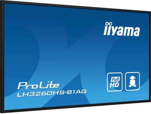 Iiyama LH3260HS-B1AG signage display Cyfrowa tablica A 80 cm (31.5") LED Wi-Fi 500 cd/m2 Full HD Czarny Procesor wbudowany Andro