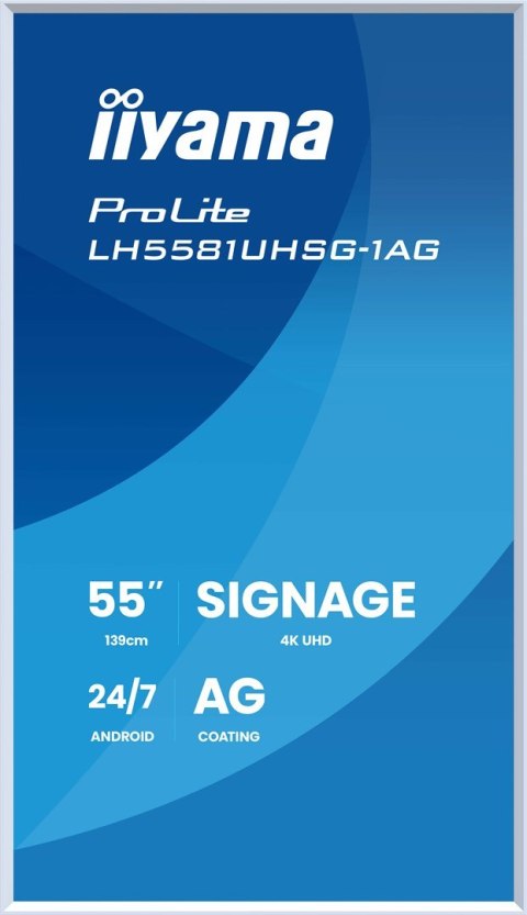 Monitor IIYAMA 139.0cm(55") LH5581UHSG-1AG 16:9 2xHDMI+USB-C