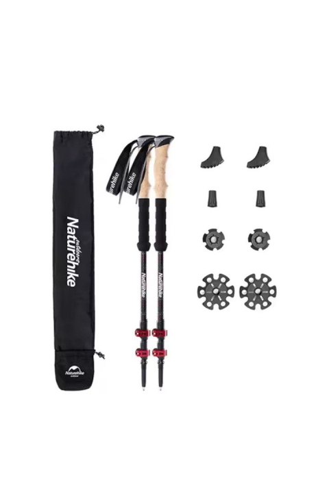 Kije carbon czerwone NATUREHIKE nh20ds003-red