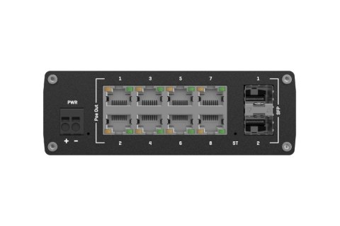 Teltonika TSW202 Switch 8x RJ45 1Gb, 2x SFP L2 POE+