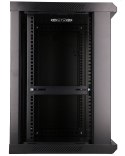Extralink Szafa rack 12U 600x450 Czarna montowana na ścianie