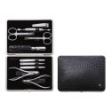 ZESTAW DO MANICURE Zwilling Classic Inox - skórzane etui, 10 elementów - Czarny