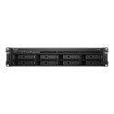Synology RackStation RS1221RP+ serwer danych NAS Rack (2U) Ryzen Embedded V1500B 4 GB DDR4 0 TB DiskStation Manager Czarny