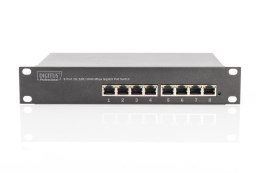 Digitus 10-calowy 8-portowy przełącznik Gigabit Ethernet PoE