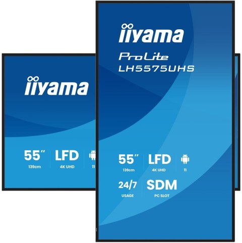 Monitor IIYAMA 139.0cm (55") LH5575UHS-B2AG 16:9 2xHDMI+3xDP+2xUSB (Speditionsversand)