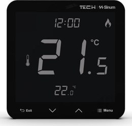 Regulator temperatury pokojowy przewodowy czarny R-S3