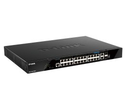 D-Link DGS-1520-28MP/E łącza sieciowe Zarządzany L3 Gigabit Ethernet (10/100/1000) Obsługa PoE 1U Czarny