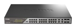 D-Link DSS 200G-28MP - Switch - zarządzany - 24 x PoE - Switch - 1 Gbps