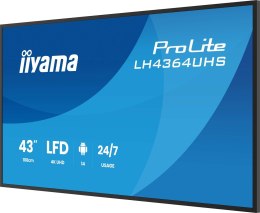 Płaski ekran iiyama LH4364UHS-B1AG 43 cale LCD UHD - 109,2 cm
